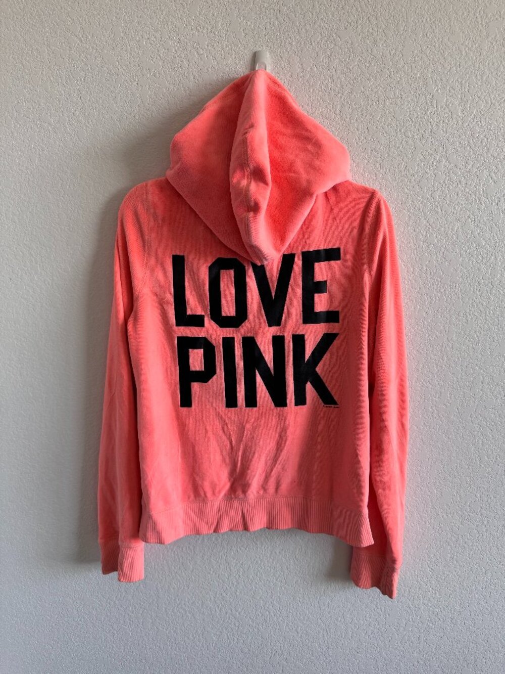 VS PINK zip up velour hoodie